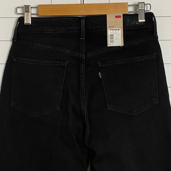 Levi's Mid Rise Skinny Jeans Size 6 Short W28 L30 Black Wash Denim - Picture 2 of 8